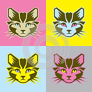 Graphical cat vectorÃ¢â¬â stock illustration file photo